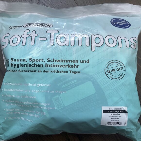 JOY DIVISION (stringless) Soft Tampons Package of 50 - Brand New - Picture 2 of 3
